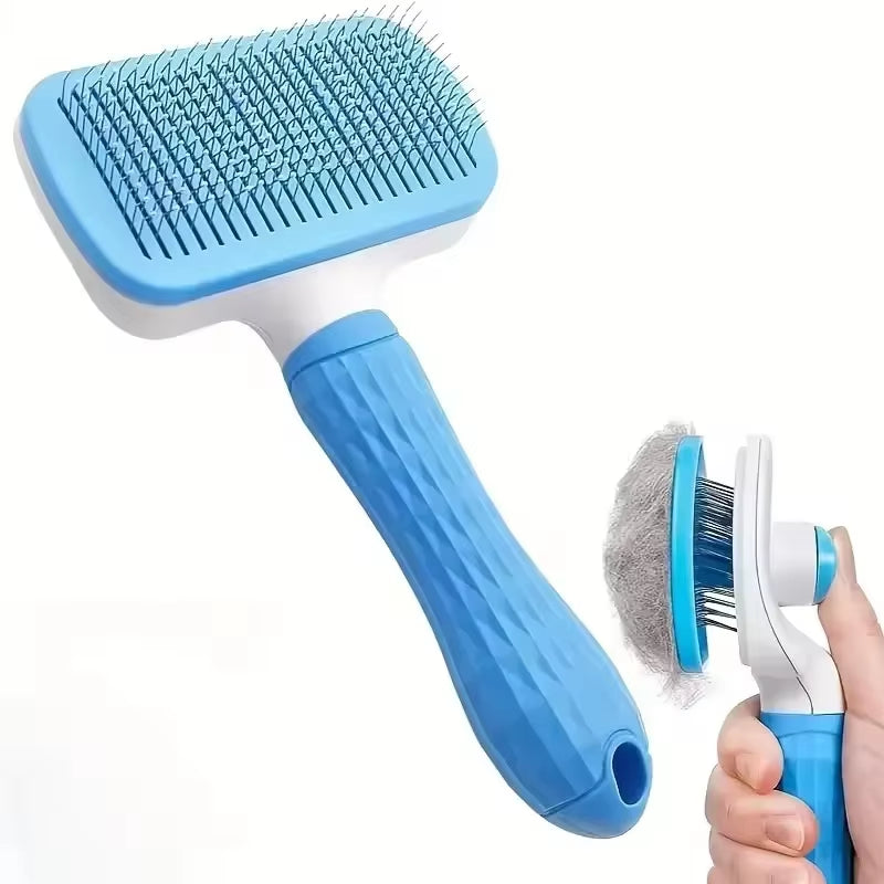 Cat Dog Comb for Pets Automatic Hair Removal Comb Brush Remover Hair Grooming Pet Comb Cleaning Bath Brush Dog Supplies