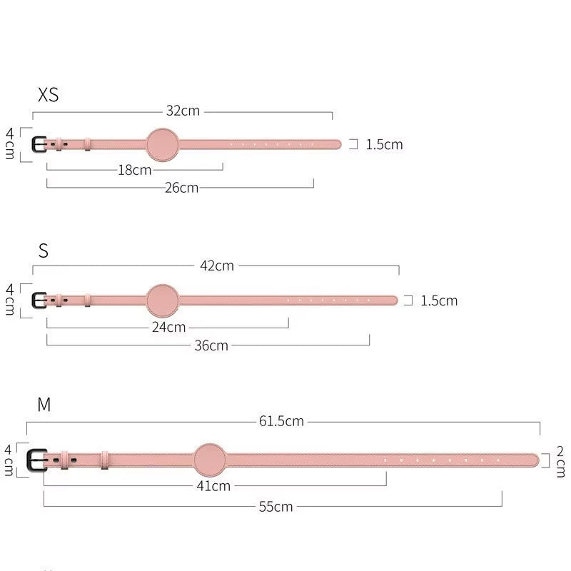 For Apple Airtag Protective Tracker Waterproof Pet Dog Anti-Lost Positioning Silicone PU Collar Anti-Lost Pet Cat Dog Collar