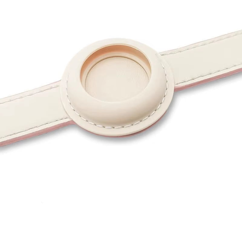 For Apple Airtag Protective Tracker Waterproof Pet Dog Anti-Lost Positioning Silicone PU Collar Anti-Lost Pet Cat Dog Collar